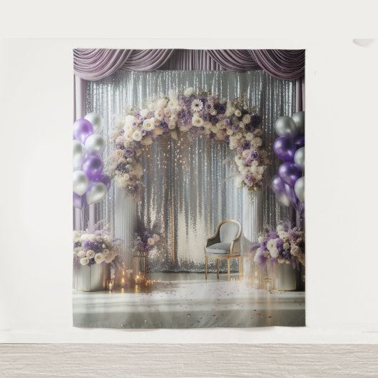 Tenture Joli Lavande Balloon Arch suspendu (Devant)