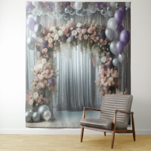 Tenture Joli Lavande Floral Balloon Arch suspendu