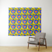 Tenture Joli Motif de fleurs Abstraites (En situation (horizontale))