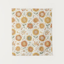 Joli motif sans couture de tournesol Boho Soleil &