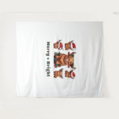 Tenture Joli Noël de vache Highland Joyeux et brillant, Sc (Devant (Horizontal))