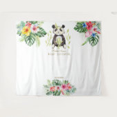 Tenture Joli Panda Fleurs Bébé Shower Photobooth Accessoir (Devant (Horizontal))