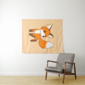 Tenture Joli Petit Fox Pêche Beige (En situation (horizontale))