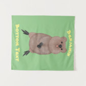 Tenture Joli sourire mignon dessin animé quokka (Devant (Horizontal))