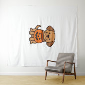 Tenture Joli T-shirt classique avec un chien en caricature (En situation (horizontale))