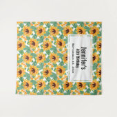 Tenture Joli tournesol Jaune & Vert Motif Anniversaire (Devant (Horizontal))