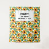 Tenture Joli tournesol Jaune & Vert Motif Anniversaire (Devant)