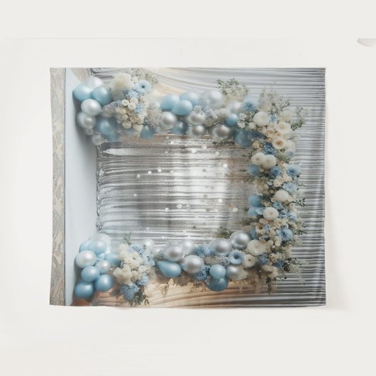 Tenture Jolie Arche Pastel Bleu Balloon Arch suspendu (Devant (Horizontal))