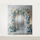 Tenture Jolie Arche Pastel Bleu Balloon Arch suspendu (Devant)