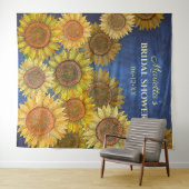 Tenture Jolie douche de mariée rustique bohème tournesol b (En situation (horizontale))