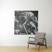 Tenture Jolie femme en voiture convertible (En situation)