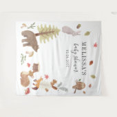 Tenture Jolie Fête de Naissance Animaux de la Forêt Rustiq (Devant (Horizontal))