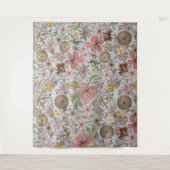 Tenture Jolie fille Vieux Rose Rose Floral Doodles Design (Devant)