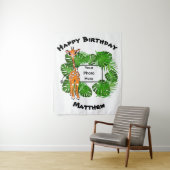 Tenture Jolie girafe Safari d'anniversaire | forêt tropica (En situation)