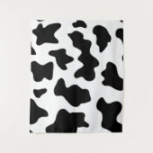 Tenture jolie impression de vache laitière de ferme noir e (Devant)