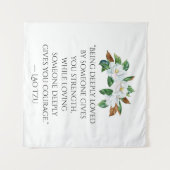 Tenture Jolie Magnolias et Citation d'amour profond (Devant (Horizontal))