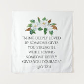 Tenture Jolie Magnolias et Citation d'amour profond (Devant)