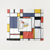 Tenture Jolie néoplasticisme Art Monogramme. Lettre A (Devant (Horizontal))