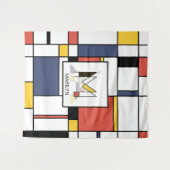 Tenture Jolie néoplasticisme Art Monogramme. Lettre M (Devant (Horizontal))