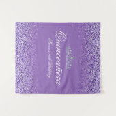 Tenture Jolie paillettes violettes Quinceanera (Devant (Horizontal))