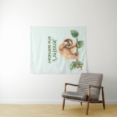 Tenture Jolie paresseuse suspendue à l'envers Aquarelle An (En situation (horizontale))