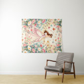 Tenture Jolie princesse avec papillons (En situation (horizontale))