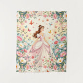 Tenture Jolie princesse avec papillons (Devant)