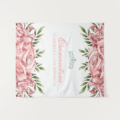 Tenture Jolie Rose Rose | Fond de Quinceanera (Devant (Horizontal))