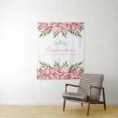 Tenture Jolie Rose Rose | Toile de fond Quinceanera (En situation)