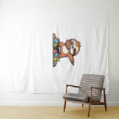 Tenture Jolie Sensibilisation sur l'autisme de fentes en D (En situation (horizontale))