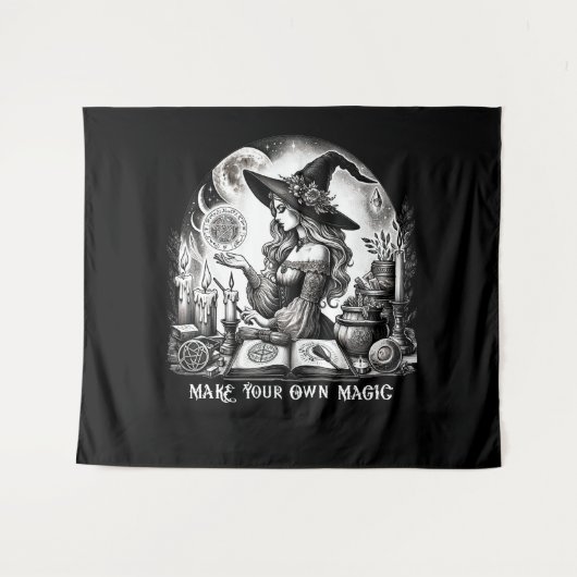 Tenture Jolie sorcière apothecaire Faites votre propre mag (Devant (Horizontal))