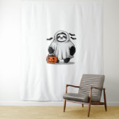 Tenture Jolie T-shirt Halloween Sloth Adorable et Éffrayan (En situation)