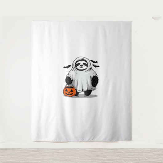 Tenture Jolie T-shirt Halloween Sloth Adorable et Éffrayan (Devant)