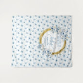 Tenture Jolies fleurs bleues poussiéreuses, garçon, baby s (Devant (Horizontal))