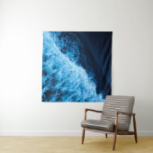 Tenture Jolies vagues bleues (En situation (horizontale))