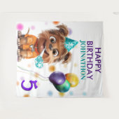 Tenture Jote Chien Chien Chien Anniversaire (Devant (Horizontal))