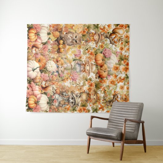 Tenture Jote Citrouille Patch Visiteurs Halloween Backdrop (En situation (horizontale))