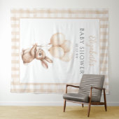 Tenture Jote Petit Lapin Baby shower Photo fond (En situation (horizontale))