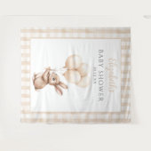 Tenture Jote Petit Lapin Baby shower Photo fond (Devant (Horizontal))