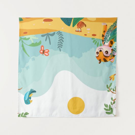 Tenture Jouant et descriptif, Jouant Jungle Cub numérique (Devant (Horizontal))