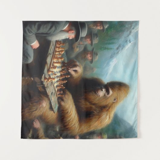 Tenture Jouer aux échecs (Devant (Horizontal))