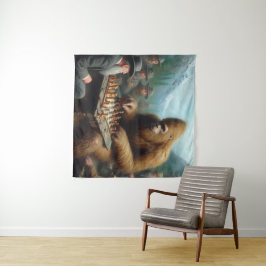 Tenture Jouer aux échecs (En situation (horizontale))