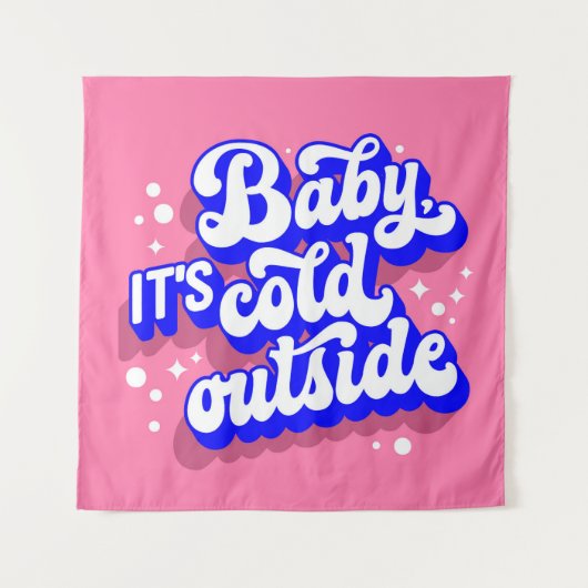 Tenture Jouer bébé, c’est froid en hiver (Devant)