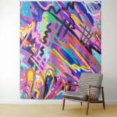 Tenture Jouer en couleur Art Abstrait (En situation)