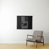 Tenture Joueur de hockey - Drapeau américain (En situation (horizontale))