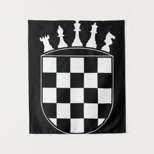 Tenture Joueur d'échecs Cadeaux pour Croates Drapeau Croat