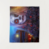 Tenture Jour de la fille du crâne mort et Jack-o-lanterns (Devant)