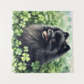 Tenture Jour de la Saint Patrick d'aquarelle de Poméranie  (Devant (Horizontal))