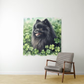 Tenture Jour de la Saint Patrick d'aquarelle de Poméranie  (En situation)