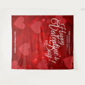 Tenture Jour de la Saint-Valentin Cœurs Rouges | Fond pour (Devant (Horizontal))